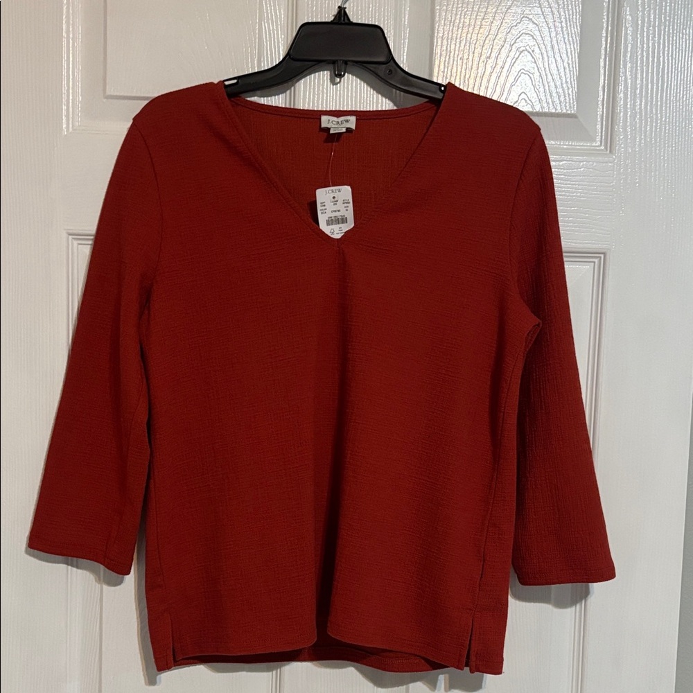 NWT J Crew LS v neck top